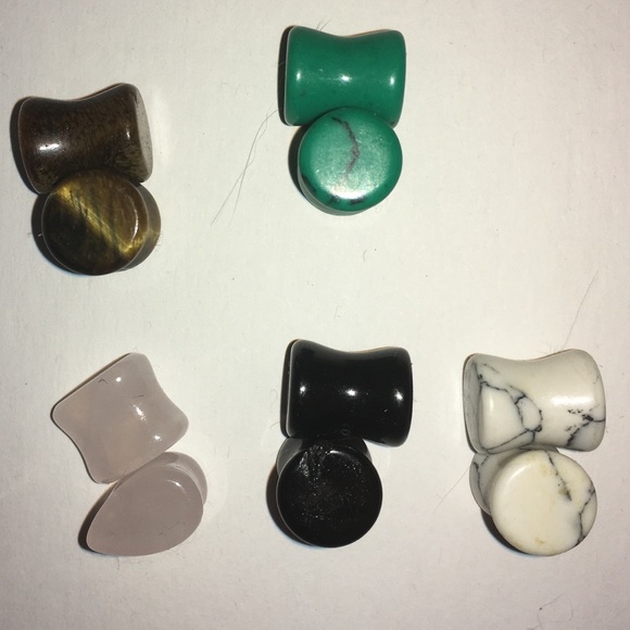 0g (8mm) double flare stone plugs - Picture 1 of 3